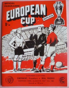 Eintracht Frankfurt v Real Madrid replica programme (European Cup Final 1960) for sale on Ebay