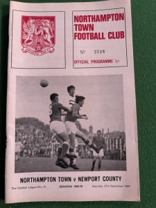 NORTHAMPTON TOWN  v NEWPORT COUNTY (LEAGUE DIVISION 4) 27th SEPTEMBER 1969 for sale on Ebay