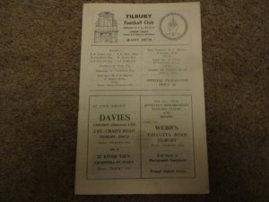 Tilbury V Cray Wanderers 57/58 London League Programme. for sale on Ebay