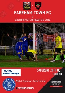 Fareham Town v Sturminster Newton United Saturday 24th October 2026 for sale on Ebay