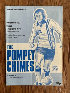PORTSMOUTH V LEICESTER CITY. 9TH SEPTEMBER 1975. LEAGUE CUP 2ND ROUND.  for sale on Ebay