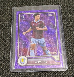 Topps 2026-27 Premier League Ollie Watkins Aston Villa #33 Purple /199 for sale on Ebay