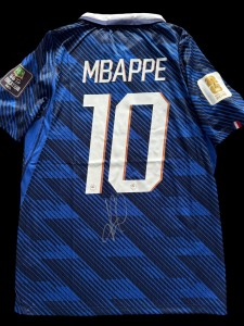 Rare Kylian Mbappe Signed France 2026 Football Shirt for sale on Ebay