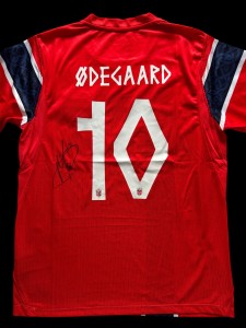 Rare Martin Odegaard Signed Norway Football Shirt for sale on Ebay