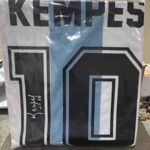 Mario Kempes Signed Argentina 1978 Retro Home Shirt No.10 Certified for sale on Ebay