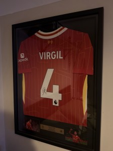 Signed Virgil van Dijk Shirt Framed 2024/25 Season for sale on Ebay