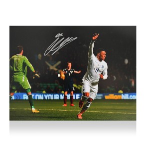 Alex Oxlade-Chamberlain Silver Signed England Photo: Goal vs Scotland with COA for sale on Ebay