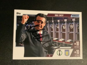 Signed unai emery Aston Villa Football Match Attax Card  for sale on Ebay
