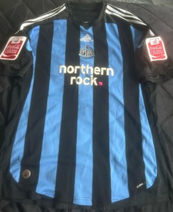 NEWCASTLE UNITED ADIDAS THIRD AWAY SHIRT 2009 BLUE/BLACK RARE. for sale on Ebay