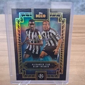topps uefa champions league topps deco 2023 isak / shearer newcastle /49 for sale on Ebay