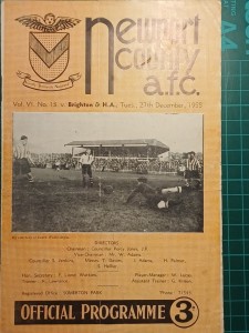 Newport County v Brighton 1955 Vintage Football Programme Somerton Park 3d for sale on Ebay