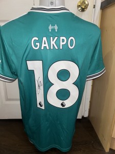 END OF SEASON SALE Cody Gakpo signed Liverpool 3rd Shirt  *private signing* COA for sale on Ebay