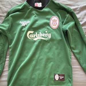 Liverpool FC Away Shirt Green Long Sleeve Adults Size L Football for sale on Ebay