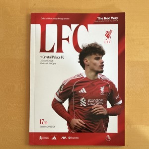 Liverpool FC Matchday Programme v Crystal Palace 25 Apr 2026 for sale on Ebay