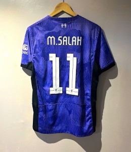 Nike Liverpool Away Shirt Dri-FIT Salah #11 (M) Purple Short Sleeve for sale on Ebay