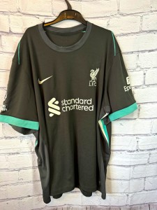 Nike Liverpool FC Away Football Shirt Adults XXL Black Dri-FIT Short Sleeve for sale on Ebay