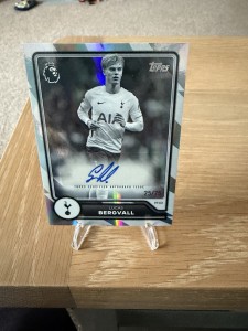 Topps 2026 Premier League Flagship Auto Lucas Bergvall Tottenham Hotspur /75 for sale on Ebay