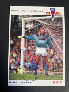 Panini 1992 Official Players Collection Nigel Spink Aston Villa Hand Signed #17 for sale on Ebay
