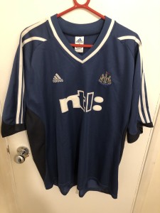 Newcastle united Away NTL Blue Football Shirt 2001-2003  for sale on Ebay