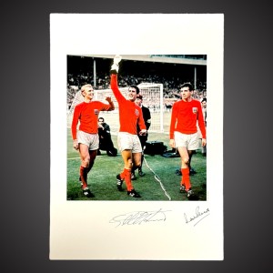 Signed Sir Geoff Hurst &Martin Peters The World Cup 1966 £25 16X23 for sale on Ebay