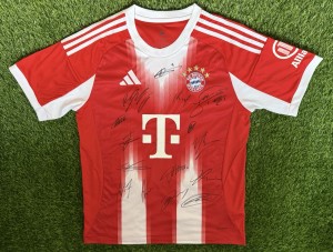 GENUINE BAYERN MUNICH SIGNED 25/26 SHIRT FT KANE, OLISE, NEUER, BID, COA (PP) for sale on Ebay
