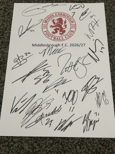 Middlesbrough Football Club 2026/27 signed A4 sheet Berhalter Hellberg Lankshear for sale on Ebay
