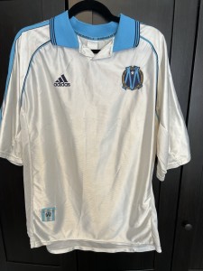OLYMPIQUE MARSEILLE 1998 1999 HOME SHIRT CENTENARY FOOTBALL ADIDAS MENS LARGE for sale on Ebay