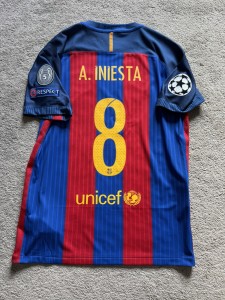 Barcelona Player AEROSWIFT Issue 16/17 INIESTA UCL Shirt RARE for sale on Ebay
