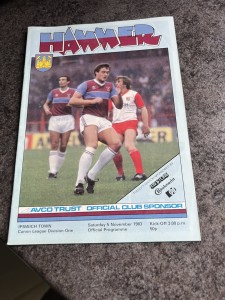 1983.  West Ham v  Ipswich Town.    Programme   See Pic for sale on Ebay