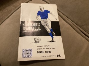 Huddersfield Town v Dundee United (Friendly prog) 8/3/68 for sale on Ebay