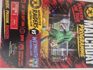26/27  Worcester  Raiders  v Weymouth  sls  sept 26th for sale on Ebay
