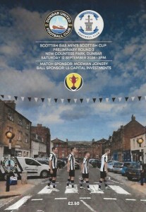 Dunbar United v Preston Athletic Scottish Cup 3rd Prelim Rd 12th Sept 2026 for sale on Ebay