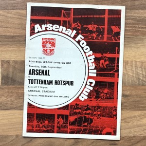 Arsenal v Tottenham Hotspur Football League Division One Programme 16 Sep 1969 for sale on Ebay