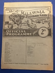 MILLWALL V PORTSMOUTH. 1945/46 Football League South for sale on Ebay