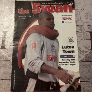 04/05 Swansea City vs Luton Town (LDV Vans Trophy) for sale on Ebay