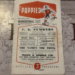 56/7 Kettering Town vs Gloucester City  (Southern League) for sale on Ebay