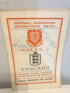 Vintage 1953 Wales v England Football Programme Signed Finney Lofthouse  for sale on Ebay