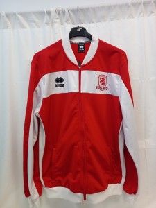❤️ Errea Middlesbrough Football Club Red White Track Jacket Size XL Pre Loved for sale on Ebay