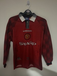 Manchester United 1996/98 Home Shirt  Longsleeve. for sale on Ebay