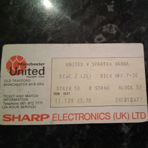 TICKET 1983/84  Manchester United v Spartak Varna ECWC for sale on Ebay