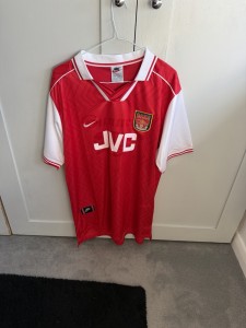1996-1997 Arsenal Home Shirt  XL, Patrick Vieira Number 4 NIKE FONT (remake) for sale on Ebay