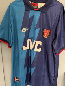 Arsenal 1994 /95 Away Blue Lightning Retro Football Shirt Size XL REISSUE for sale on Ebay