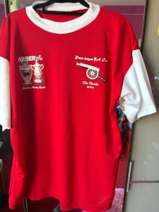 Vintage Arsenal 02 Double Champions TShirt Red/White Old Trafford Fergie  for sale on Ebay