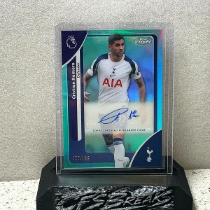 25/26 Topps Chrome PL Cristian Romero Aqua Auto Tottenham Hotspur #CA-ER for sale on Ebay