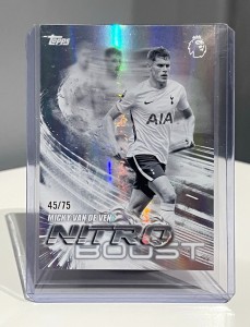 Topps Premier League Micky van de Ven Tottenham Hotspur Nitro Boost NB 22 45/75 for sale on Ebay