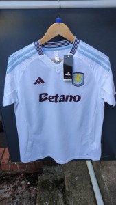 Adidas Aston Villa 2024/25 Away Football Shirt White Men's Large BNWT for sale on Ebay