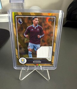 Topps Premier League Aston Villa Morgan Rogers Player-Worn Memorabilia 60/50 for sale on Ebay