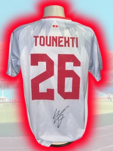 Hand Signed SEBASTIAN TOUNEKTI Tunisia Football Home Shirt - Proof for sale on Ebay