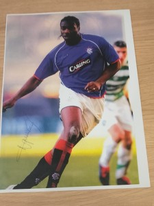 Danny N'Guessan Rangers, Leicester Lincoln Genuine Hand Signed 210x295mm Photo for sale on Ebay