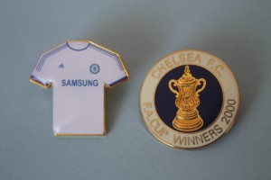 (154)  TWO CHELSEA FOOTBALL CLUB METAL PIN BADGE for sale on Ebay